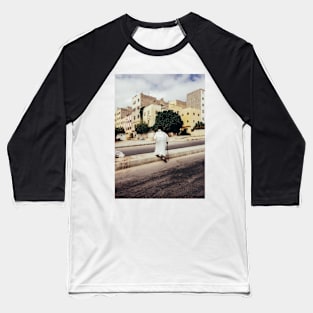 Old Man Crossing Street Baseball T-Shirt